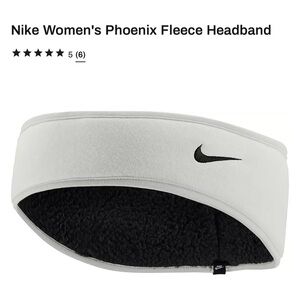 Nike Women's Black and White Fleece Headband